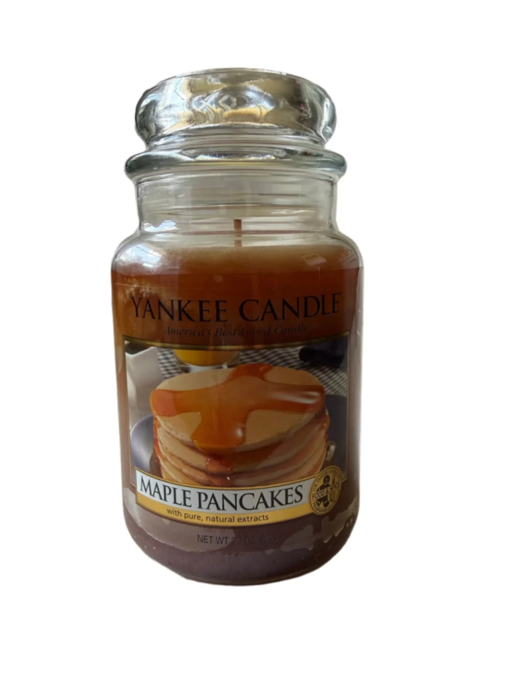 NEW Yankee Candle Maple Pancakes Large Jar 22 Oz Retired Rare Food & Spice Scent